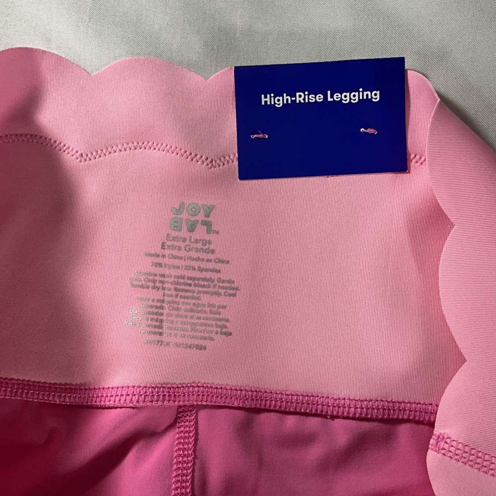 Joy Lab High-Rise Hot Pink Athletic Leggings XL 7/8 New With Tags $35 - Picture 4 of 6